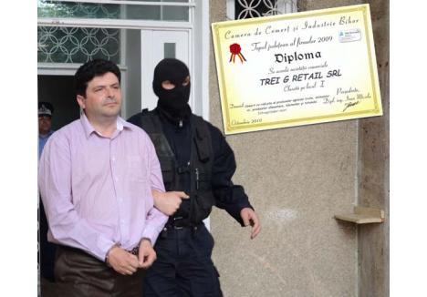 EXCELENŢĂ. În timp ce procurorii anticorupţie îl cercetau pe Ion Govoreanu (foto), preşedintele Camerei de Comerţ, Ioan Micula, i-a înmânat în cadrul unei gale speciale diploma pentru cel mai bun comerciant din Bihor pe anul 2009. La tunul de peste 15 milioane de euro dat statului, nu e de mirare că afaceristul a reuşit să-şi bage în faliment competitorii. Arestat săptămâna trecută, Govoreanu este "vârf de lance" acum în alt top. Cel al evazioniştilor...